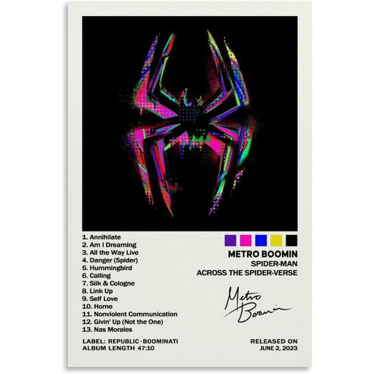 Metro Boomin Spider‑Verse Canvas Poster 56" × 34" in Wall Art Fabric Tapestry