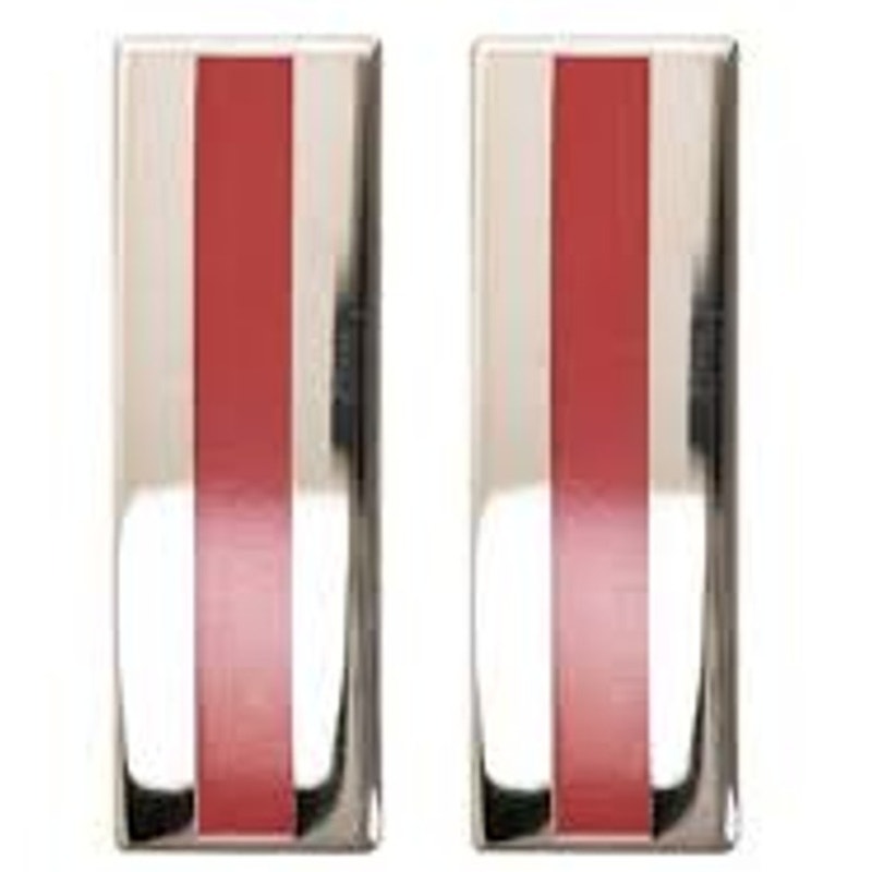 1 Set USMC WO5 Collar Devices – Red Stripe Bar – 1‑1/8" × 5/16" – Pair