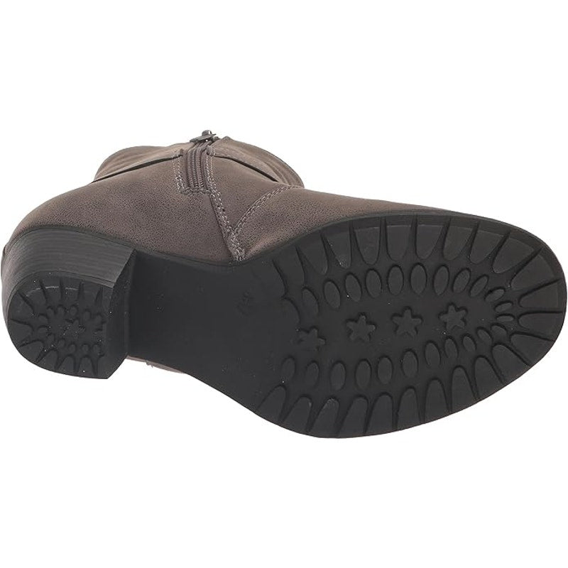 Easy Street Chicory Boot – Grey Matte, Women’s 7.5 Narrow, Block Heel Ankle Boot