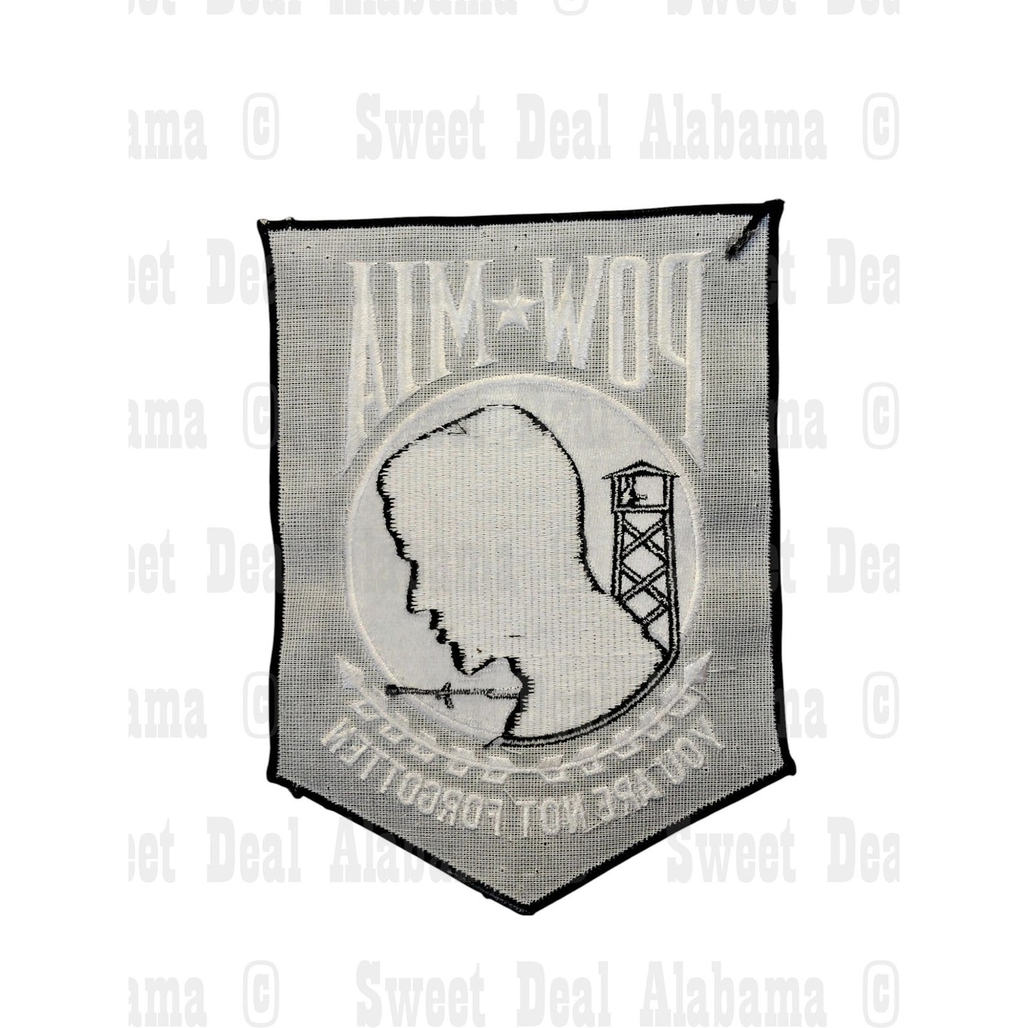 Large POW*MIA You Are Not Forgotten Patch – 8”H x 6”W – Embroidered Sew-On