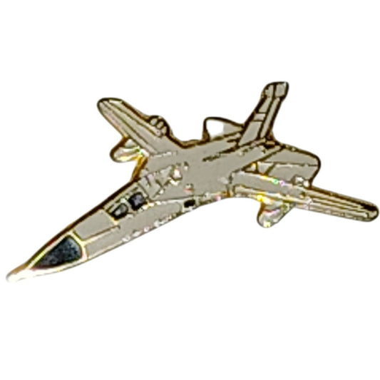 Gold & White Enamel F/A-18 Hornet Jet Hat, Lapel, Brooch Pin – Military Aviation Collectible Pin