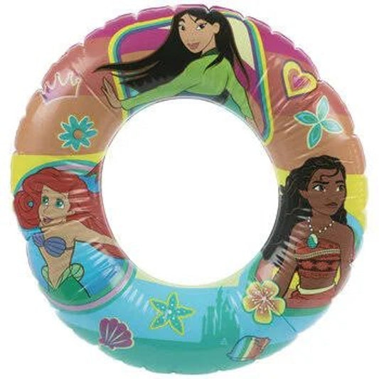 Disney Princess Swim Tube/Ring, 19"D  Features Princesses Moana, Belle and Ariel