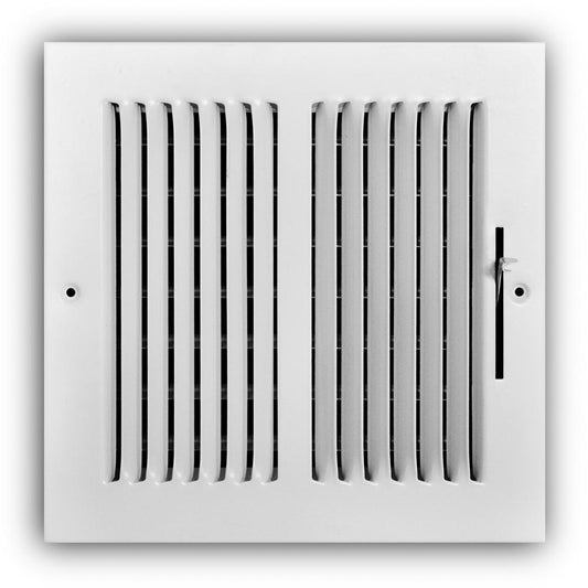 Everbilt 8 in. x 8 in. 2-Way Steel Wall/Ceiling Register in White (OD 9.75 sq.)