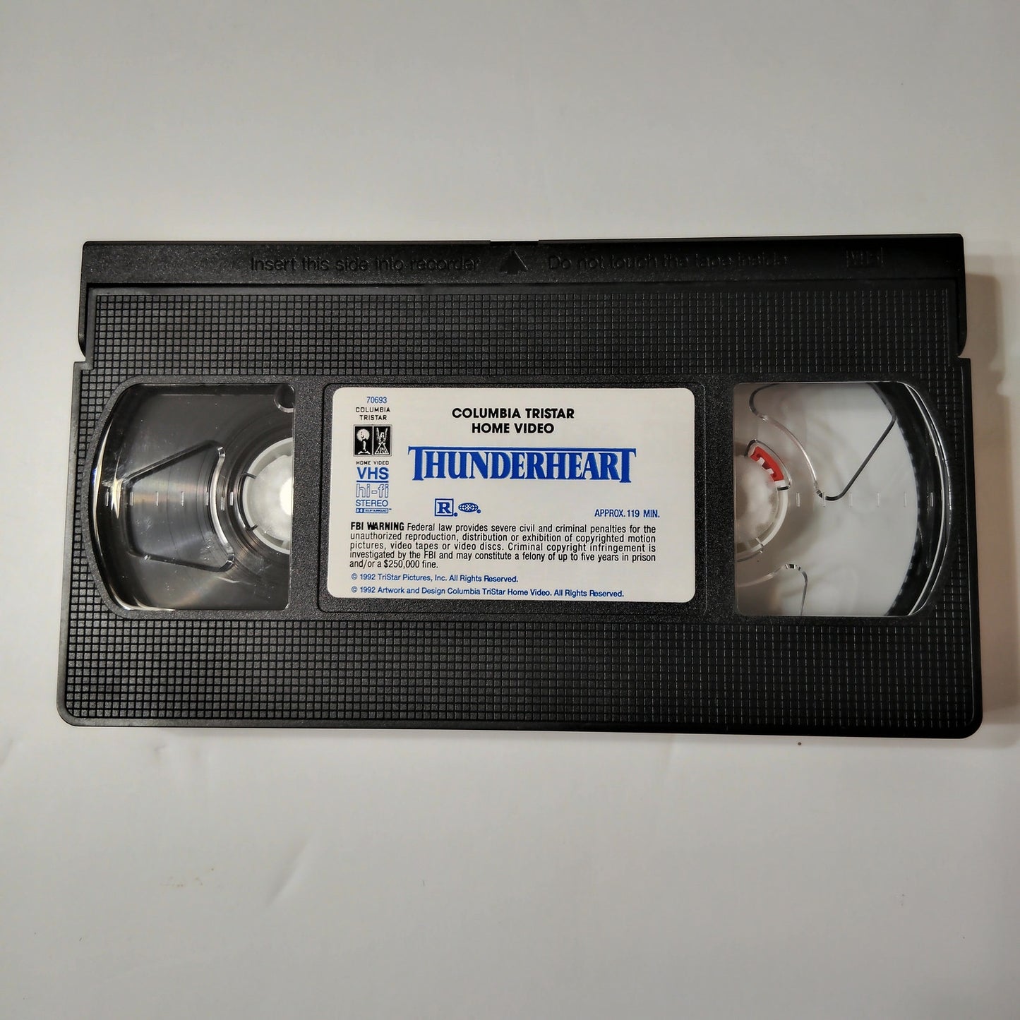 Thunderheart VHS 1992 Val Kilmer Sam Shepard Columbia TriStar Mystery Thriller