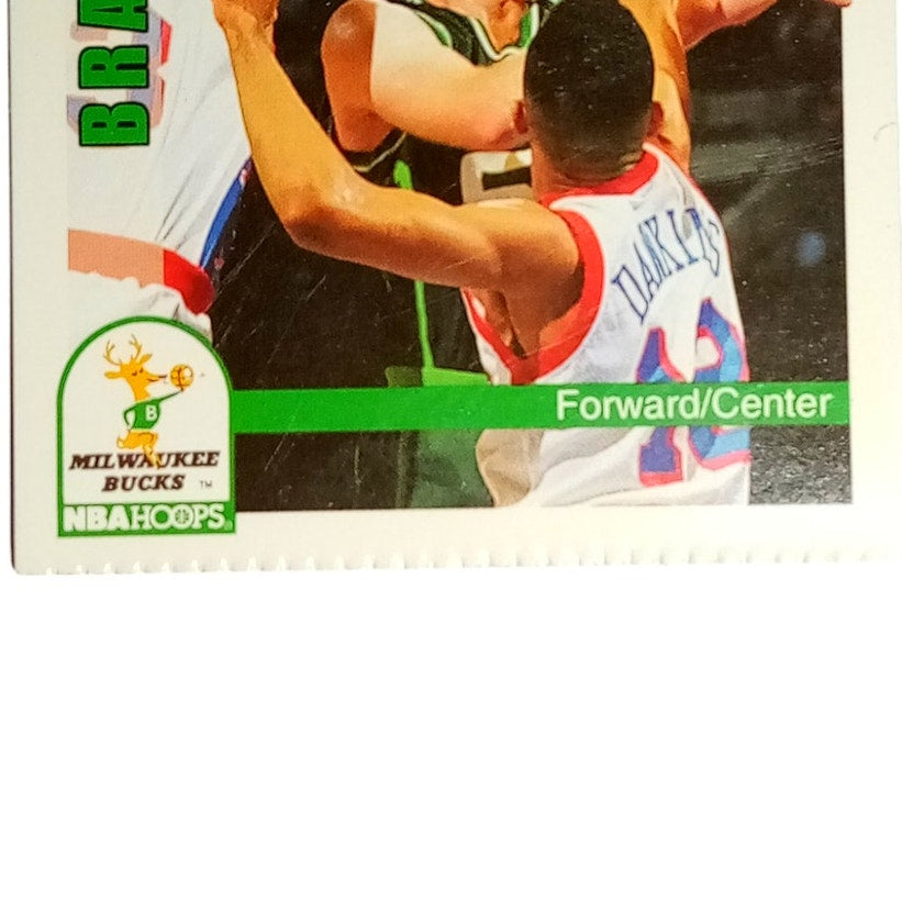 Brad Lahaus Milwaukee Bucks 1993 Skybox NBA Hoops, Mis-cut Trading Card #418, NM