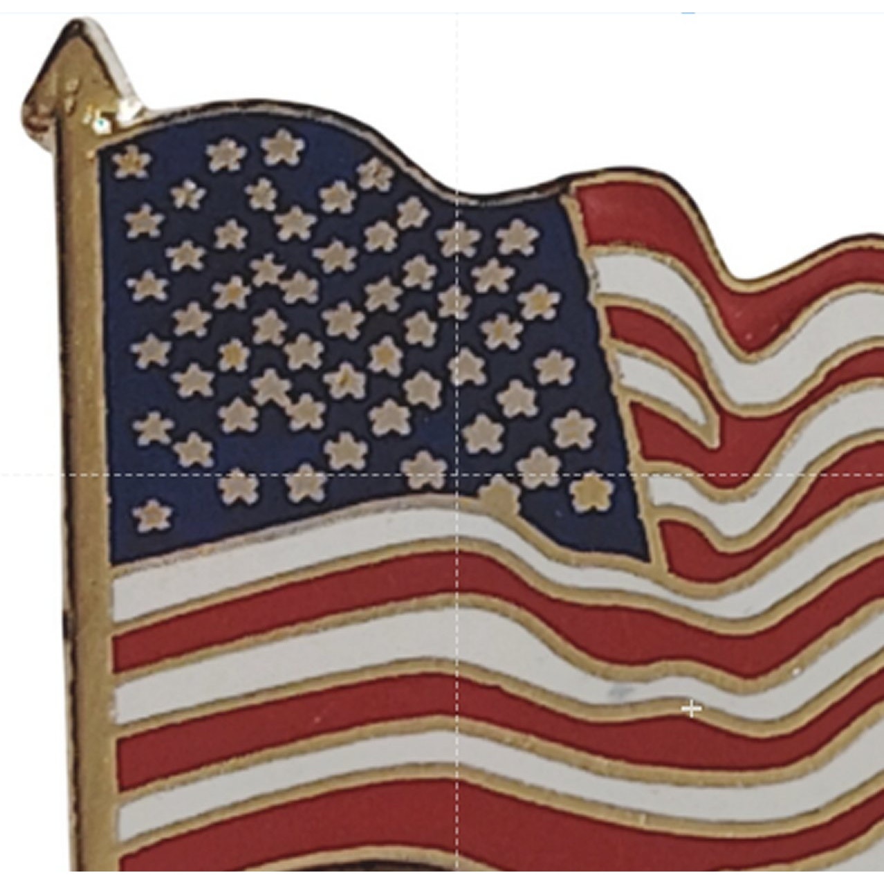 Waving American Flag Veteran Novelty Hat Lapel Pin 1" × 1"