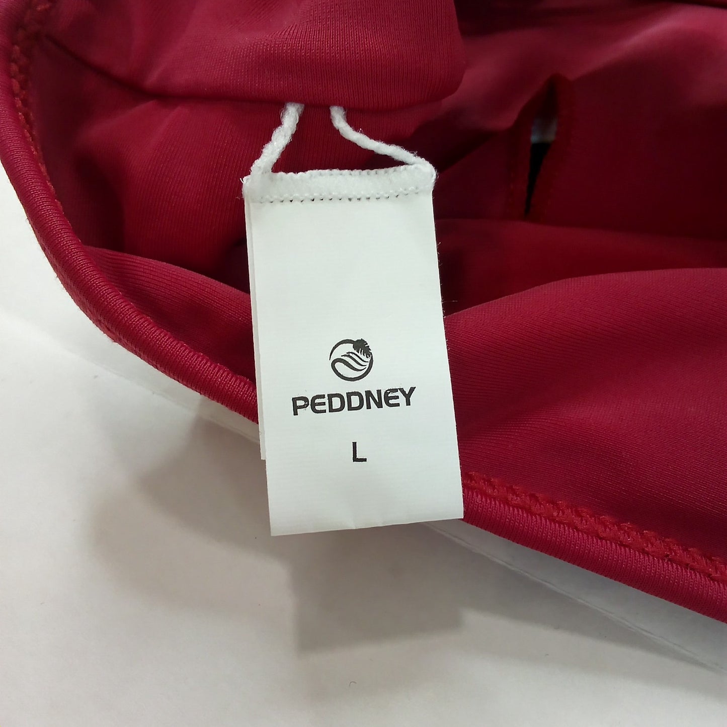 Peddney Red Triangle Bikini Top Adjustable Swim Stretch Women’s Size Large