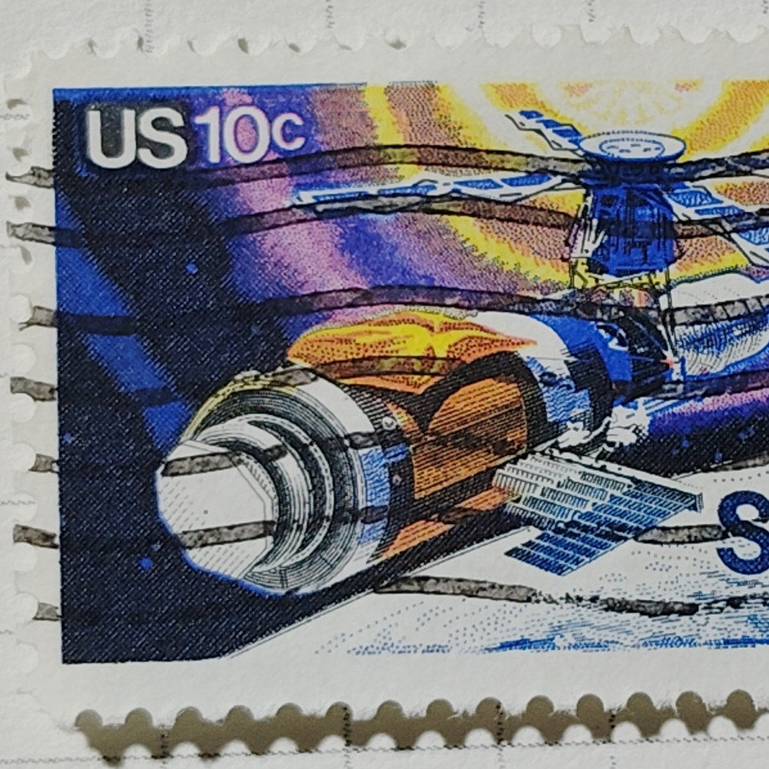 1974 US Postage Stamp Scott #1529 10c Skylab Space Station Used Canceled NASA