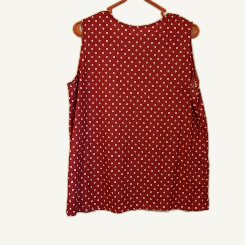 Anthony Richards Size 16 Red & Navy Polka Dot 3-Piece Pantsuit Set
