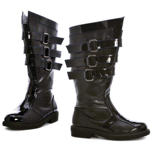 Ellie Shoes 1031 Darth 3-Buckle Men’s Boots – Black, LG (12/13), Knee-High Costume Footwear
