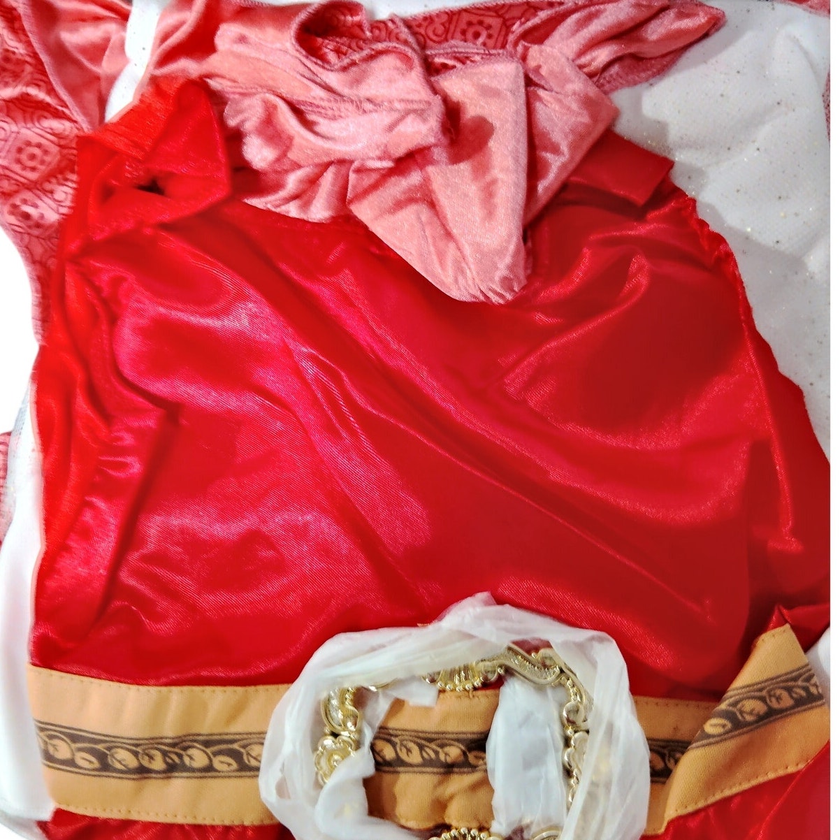 Elena of Avalor Girls Costume Small Ruffled Hemline Sparkle Mesh Underskirt