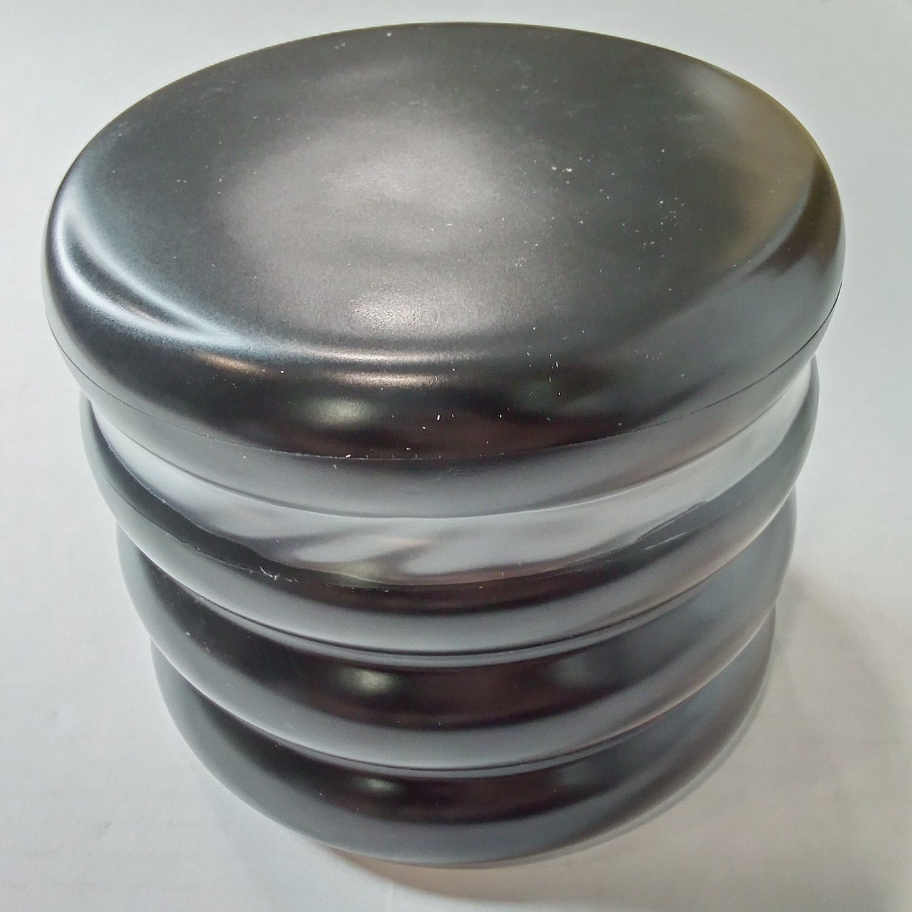 Bubble Lidded Box  6" H × 4.5" W Black Ceramic Storage Container Room Essentials
