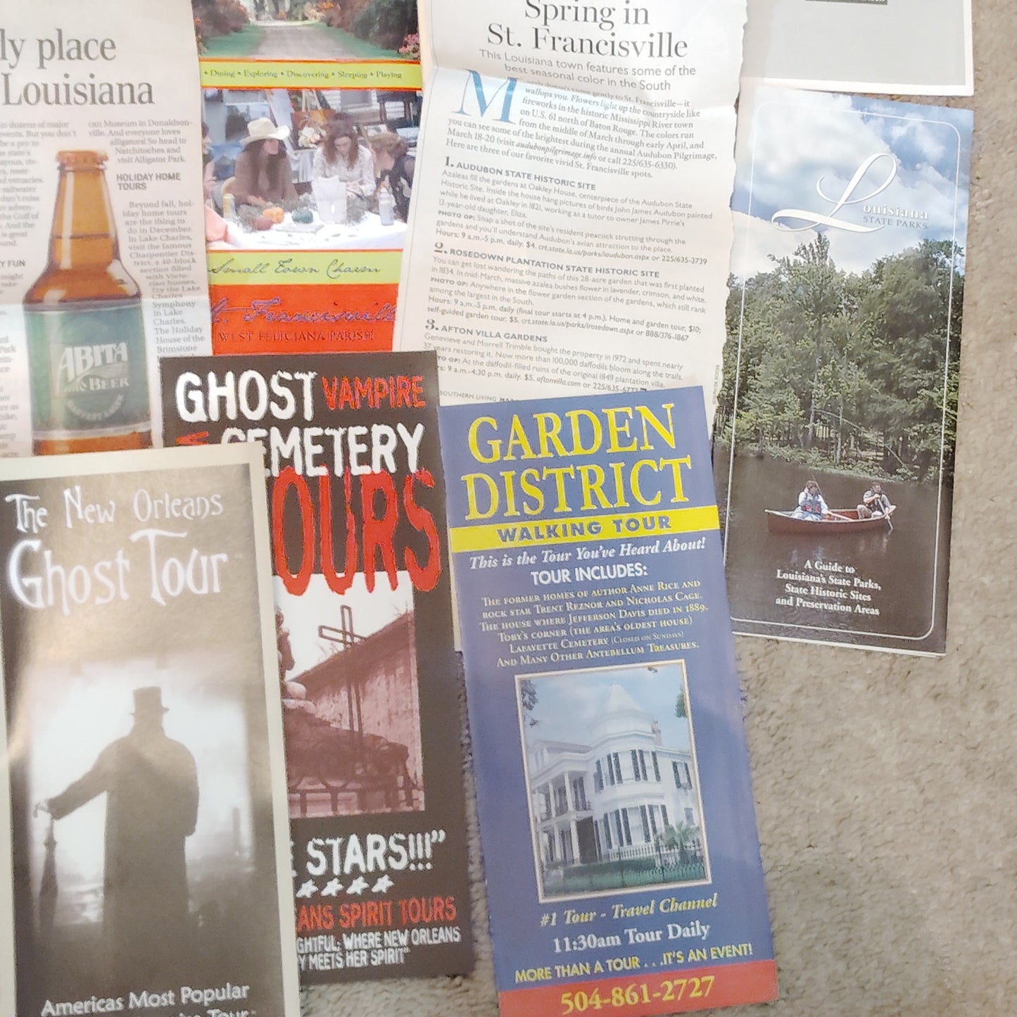 2010 Louisiana Travel Ephemera Lot Maps Guides Brochures New Orleans 3/4 Lb