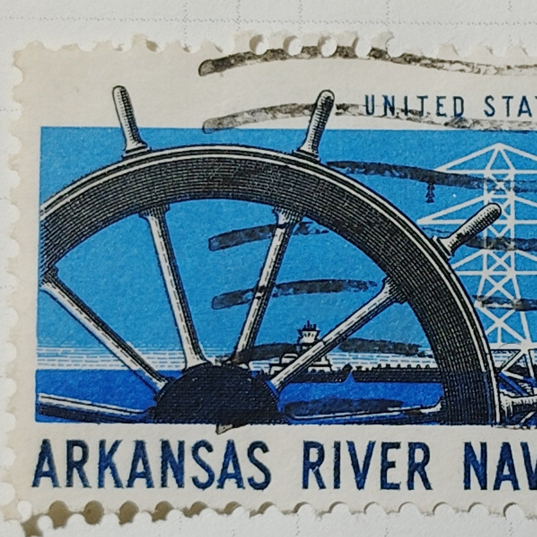 1968 US 6c Arkansas River Navigation Commemorative #1358 Used Cancelled