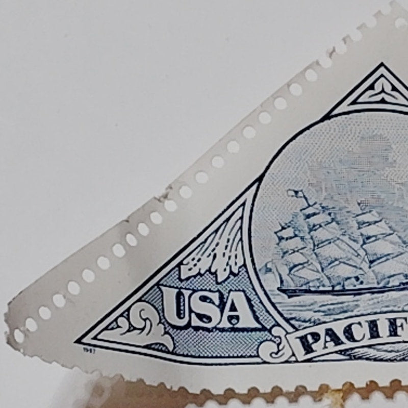 1997 USPS Pacific '97 32 Cent Clipper Ship Triangular Stamp - Unused Scott 3130