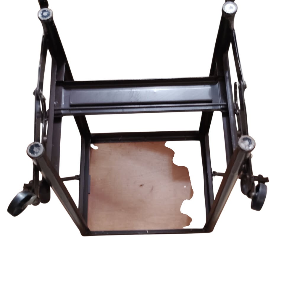 VTG Hi-Lo Metalstand Drop Leaf Typewriter Stand Rolling Cart MCM - LOCAL PICKUP