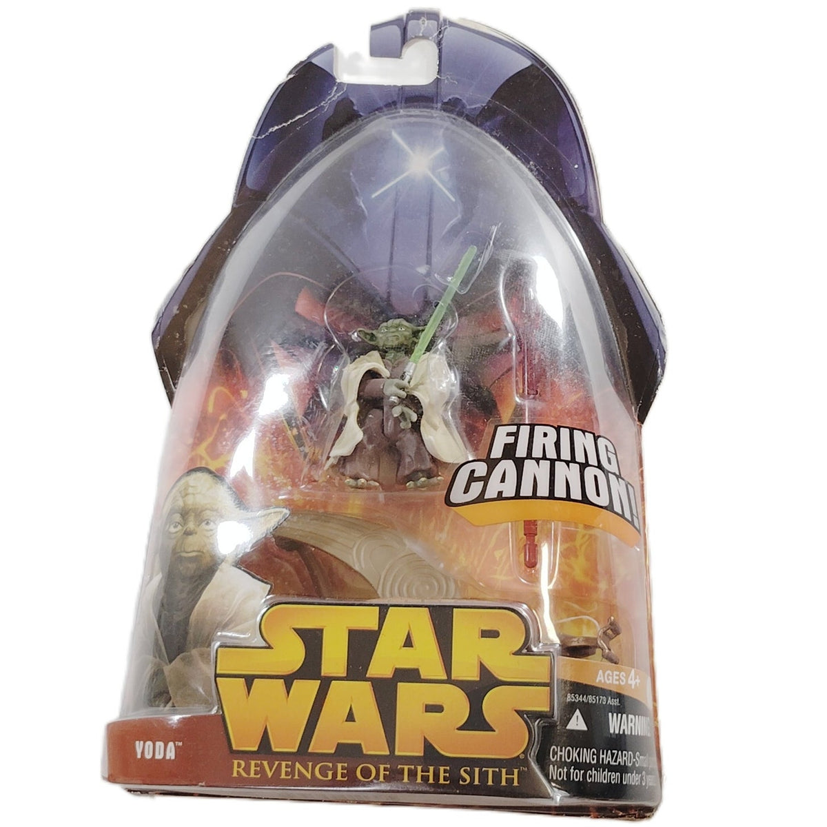 Star Wars Revenge of the Sith #3 Yoda Firing Cannon Action Figure 2005 Hasbro