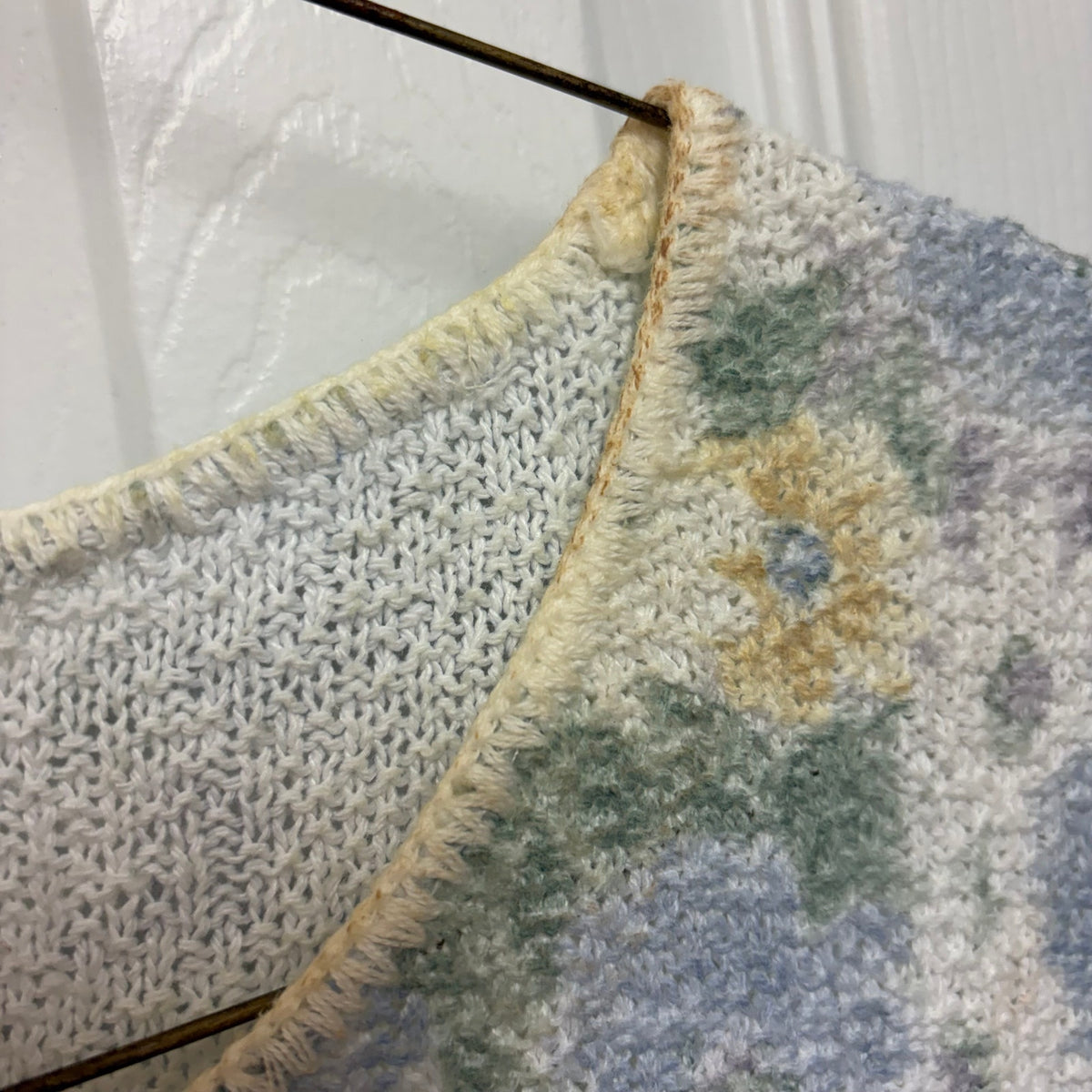 Vintage DONNKENNY Classic Floral Knit Sweater Shirt - Women's Large