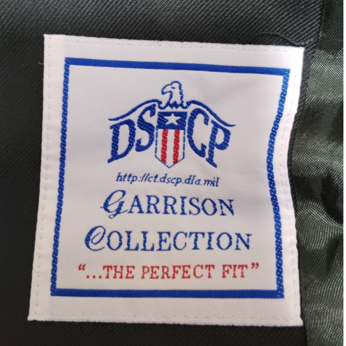 Men’s Army Green Class A Coat, 37S, Poly/Wool, w/ Unit & Qualification Patches