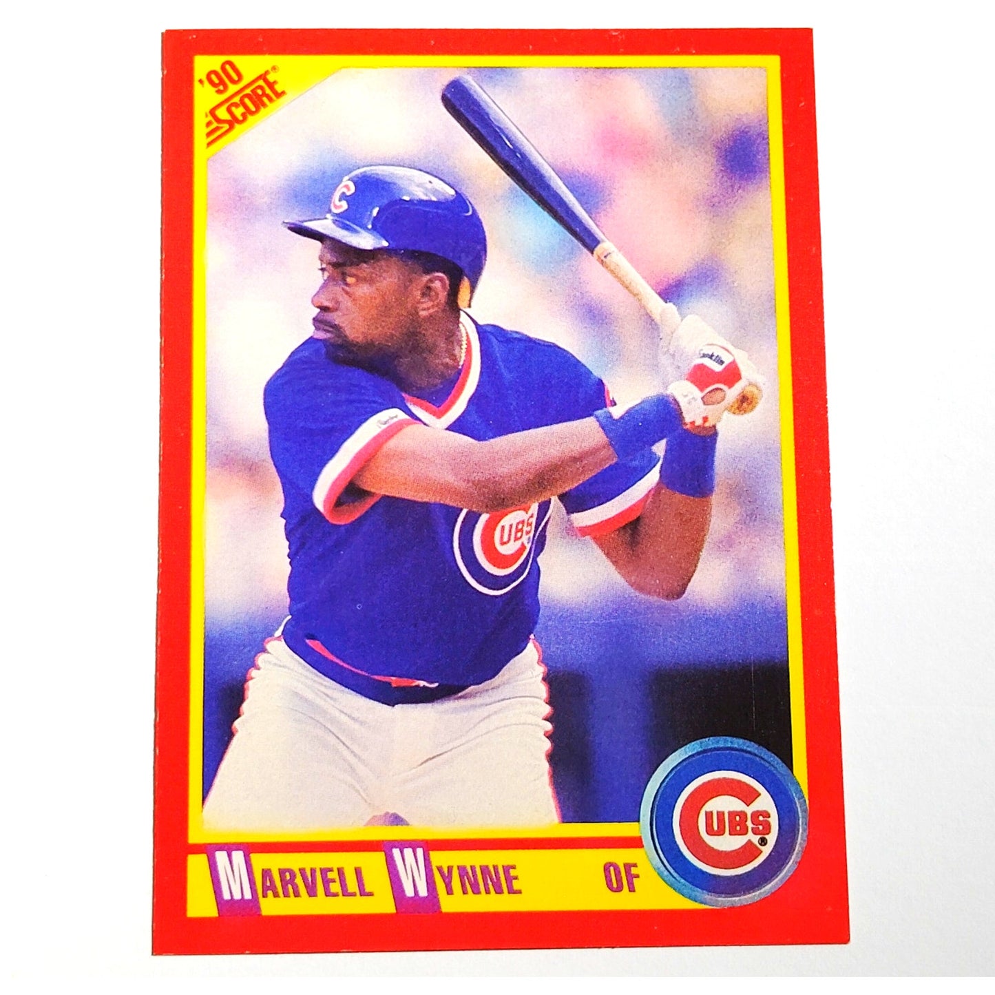 1990 Score Marvell Wynne #337 Chicago Cubs Outfielder MLB Baseball EX