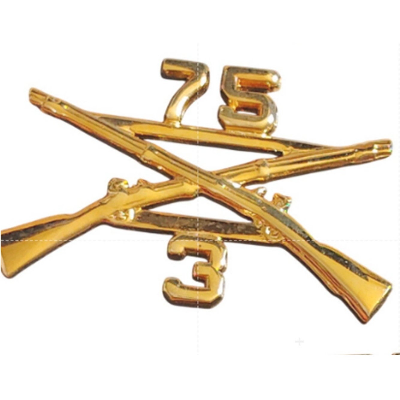 3rd Battalion 75th Ranger Regiment Infantry Crossed Rifles Novelty Lapel Pin Set