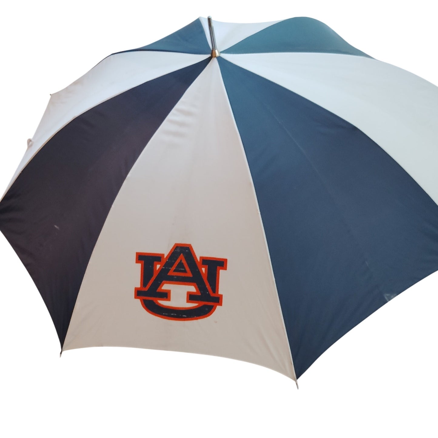 VTG 1970s Auburn Tigers Stick Umbrella – AU Logo – Navy/White – 35"L, 48" Open