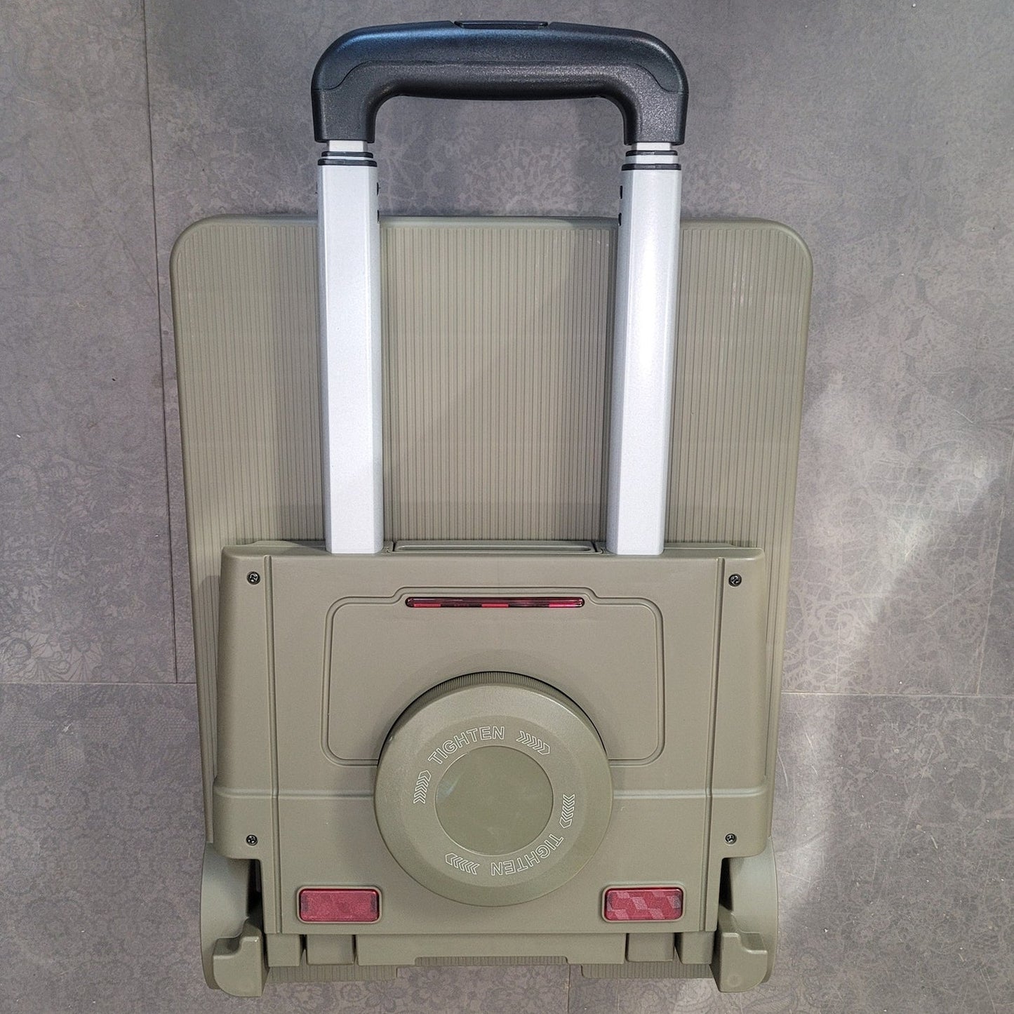 HD Folding Trolley Cart, 220 lb Cap., 4 Wheels, Bungee Cord, Telescopic Handle