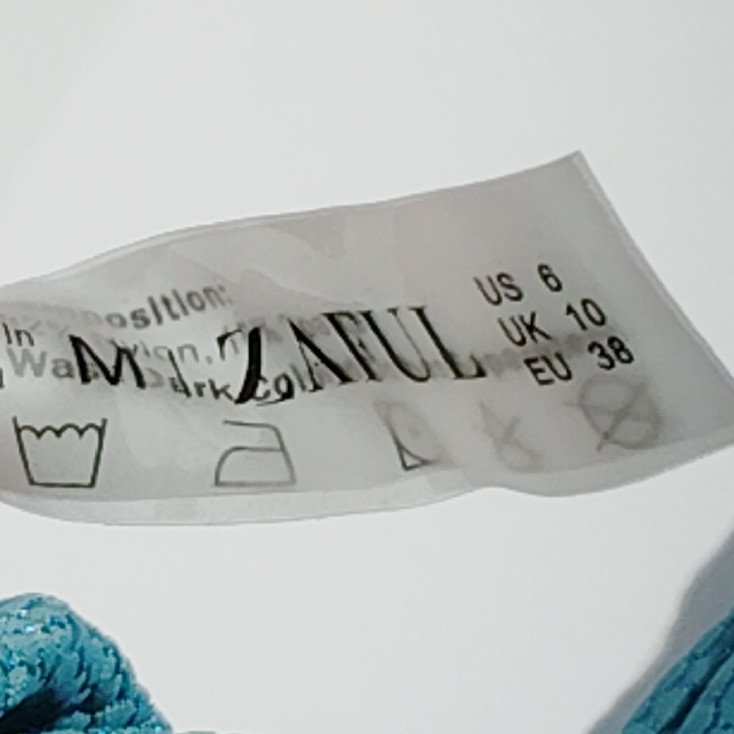 ZAFUL Textured Bikini Bottoms – Teal – Size 6 (Med) – 82/18 Nylon/Spandex – NWT