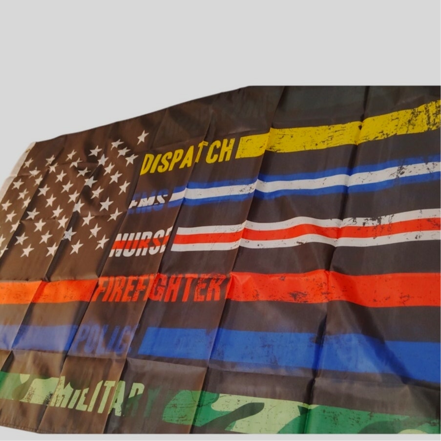 Thin Line First Responder Flag Police Fire EMS Nurse Dispatch Military 3x5 ft