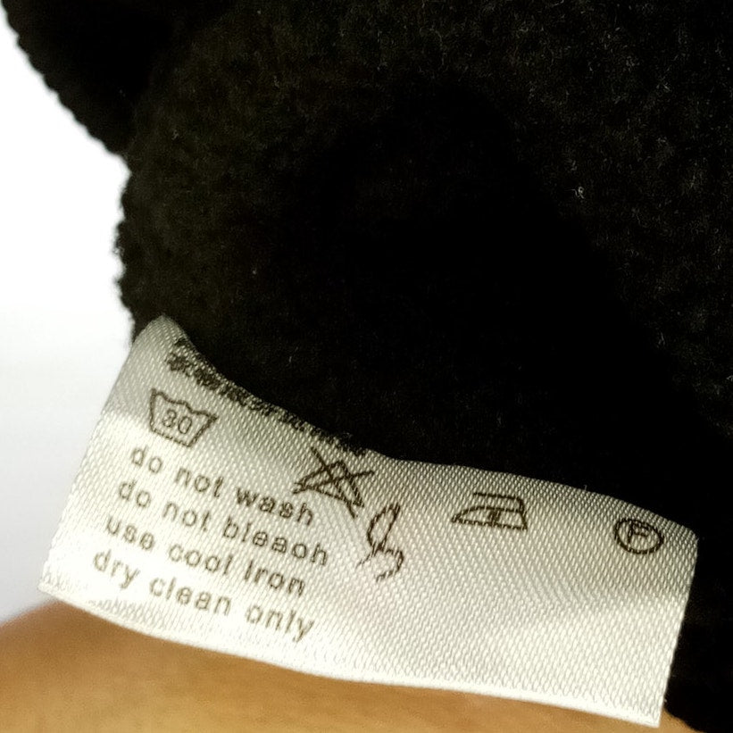 Girl's Black "Hello" L/S Fleece Hoodie Sweatshirt, Size ? (Check Measurements)