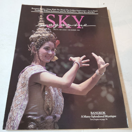 Delta SKY Mag December 1989 - Bangkok, Gone with the Wind 50th Anniversary