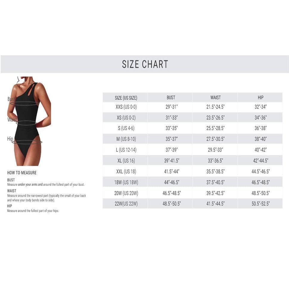 BEILON One Shoulder, Tummy Control Modest Full Coverage Keyhole, Tropical, XL