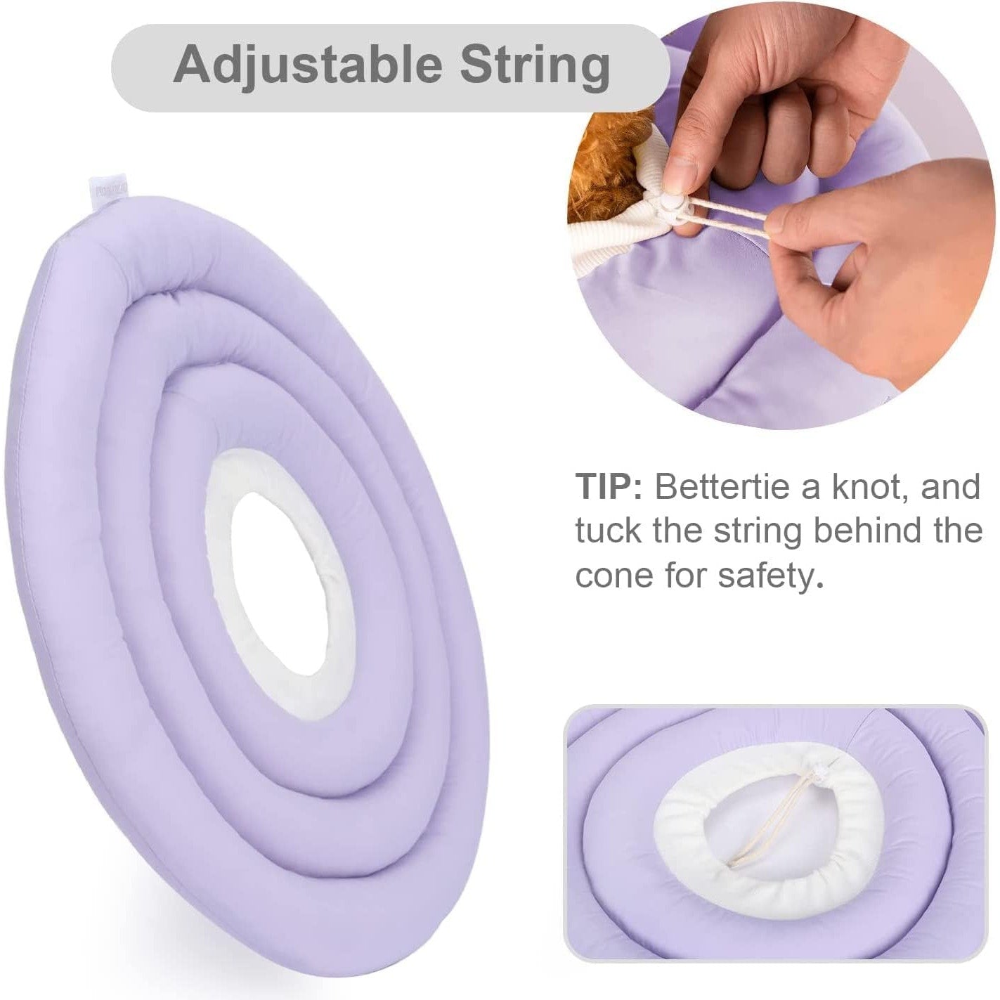 POP DUCK Dog Cone – XL Purple Soft Recovery Collar, Alternative After Surgery
