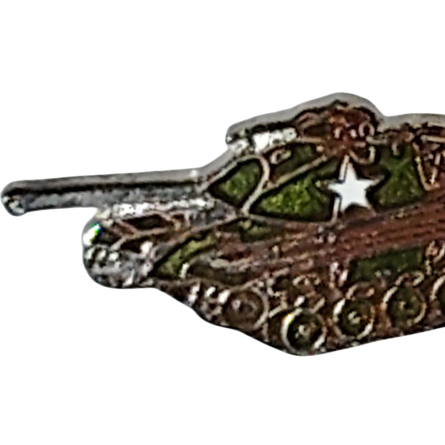 155mm Gun Tank Hat Lapel Brooch Pin - Armored Artillery Design - 1-1/8" x 1/2"