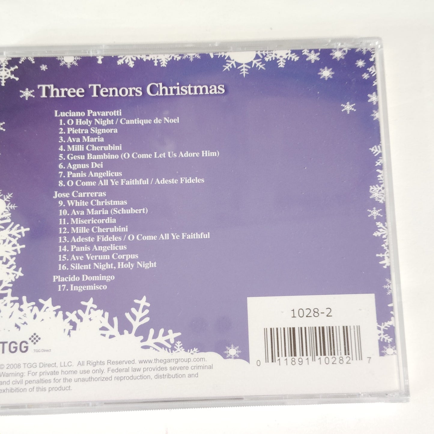 Three Tenors Christmas CD 2008 Music of Your Life Domingo Carreras Pavarotti