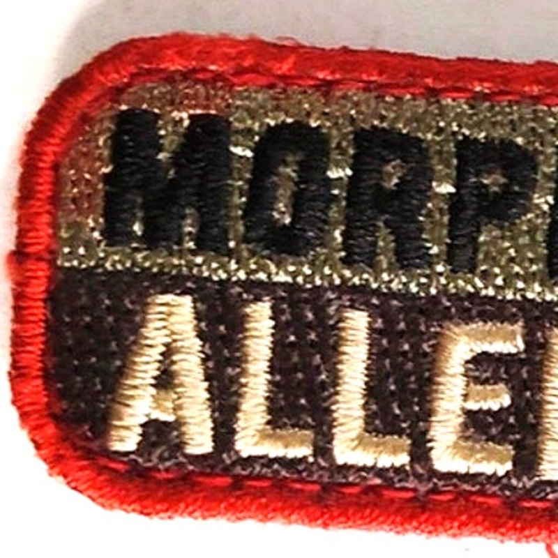 Morphine Allergy Medical ID Tactical Patch 2" × 1" Hook Back