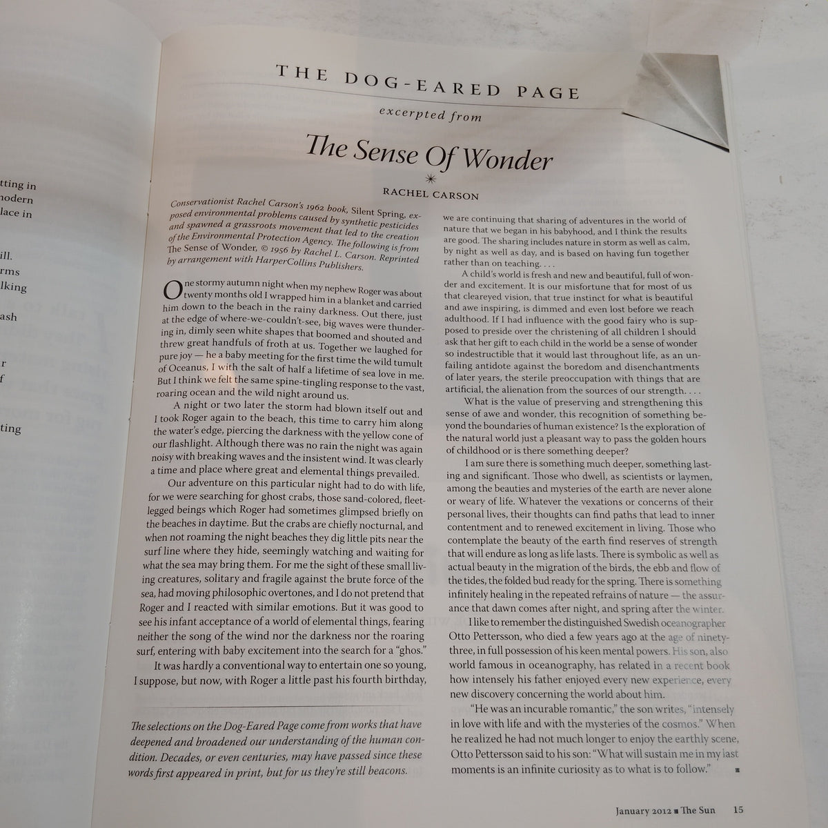 The Sun Magazine January 2012 Issue 433 - Vintage Literary Magazine