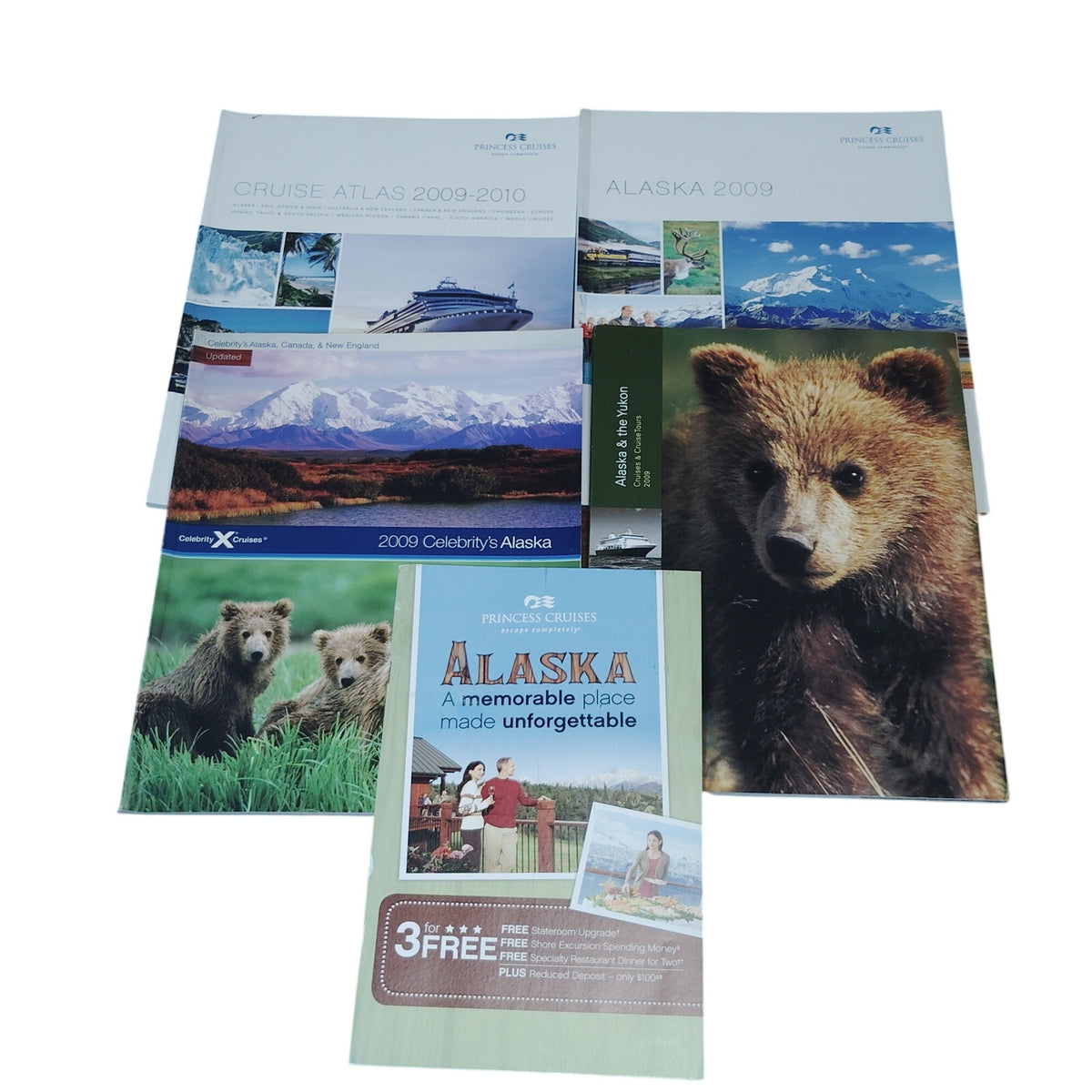 Princess Cruises Alaska & Other Destinations Travel Brochures Lot 2009-2010