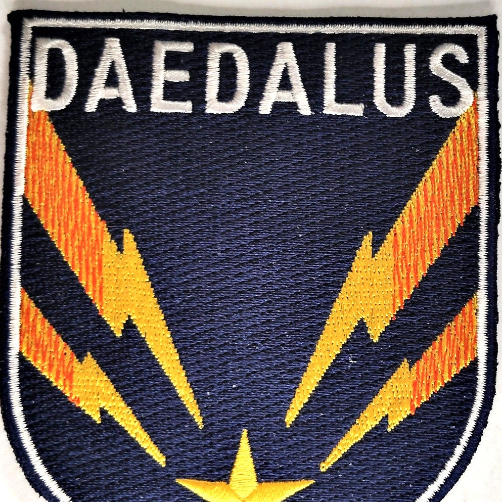Stargate Atlantis Daedalus Crew Patch Shield Design 4" × 3‑1/4" Sew‑On