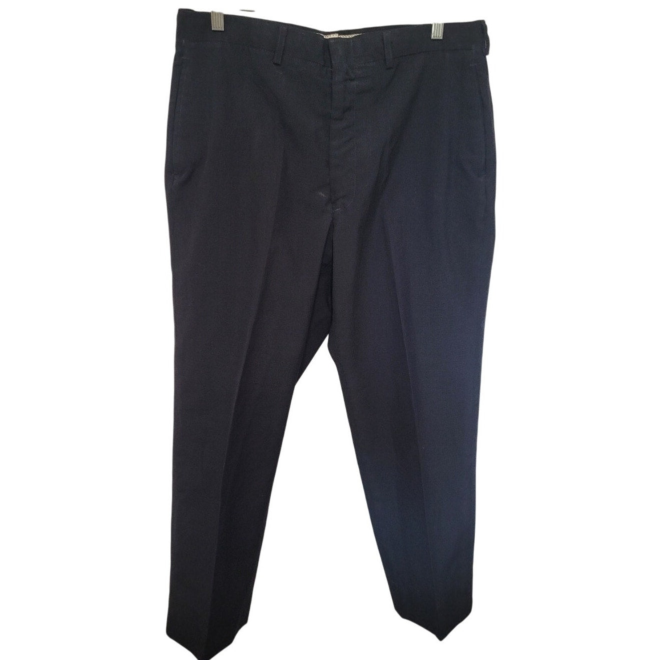 1981 US Military Dress Trousers - 35S - Navy Blue Shade 3346 - 55/45 Poly-Wool