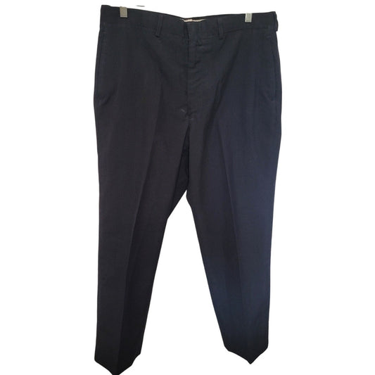 1981 US Military Dress Trousers - 35S - Navy Blue Shade 3346 - 55/45 Poly-Wool