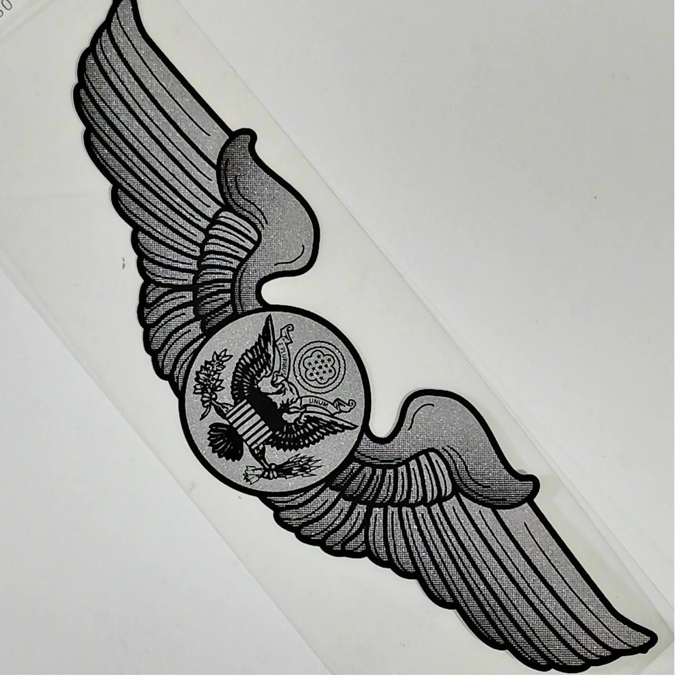 USAF Enlisted Aircrew Badge Decal – 5-1/4" x 1.5"  Mylar Vinyl – Winged Emblem