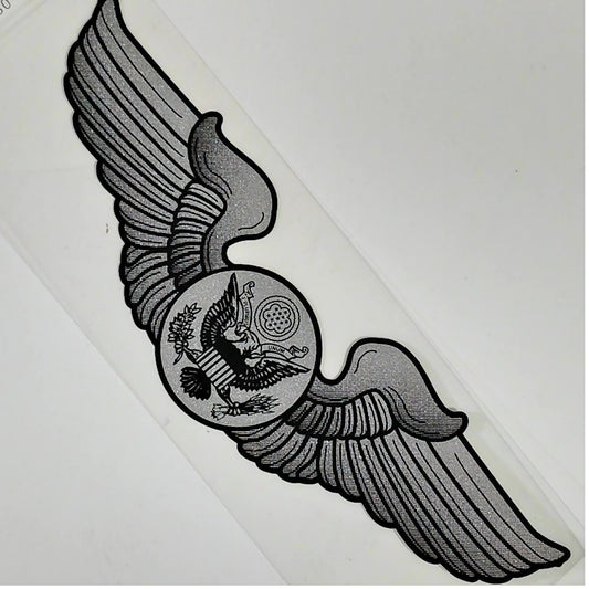 USAF Enlisted Aircrew Badge Decal – 5-1/4" x 1.5"  Mylar Vinyl – Winged Emblem