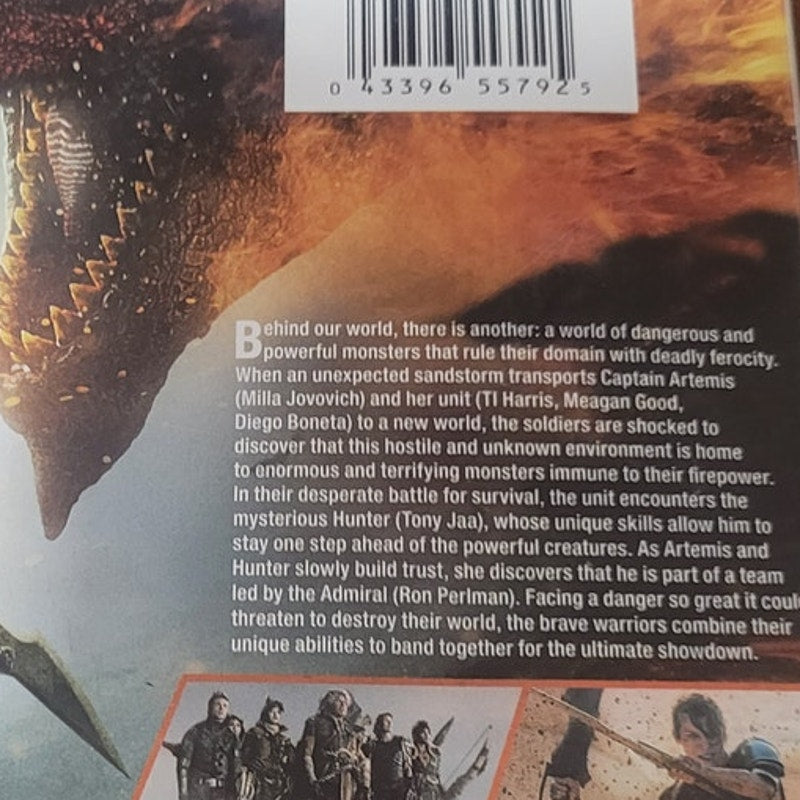 Monster Hunter DVD Milla Jovovich Action Fantasy Video Game Adaptation