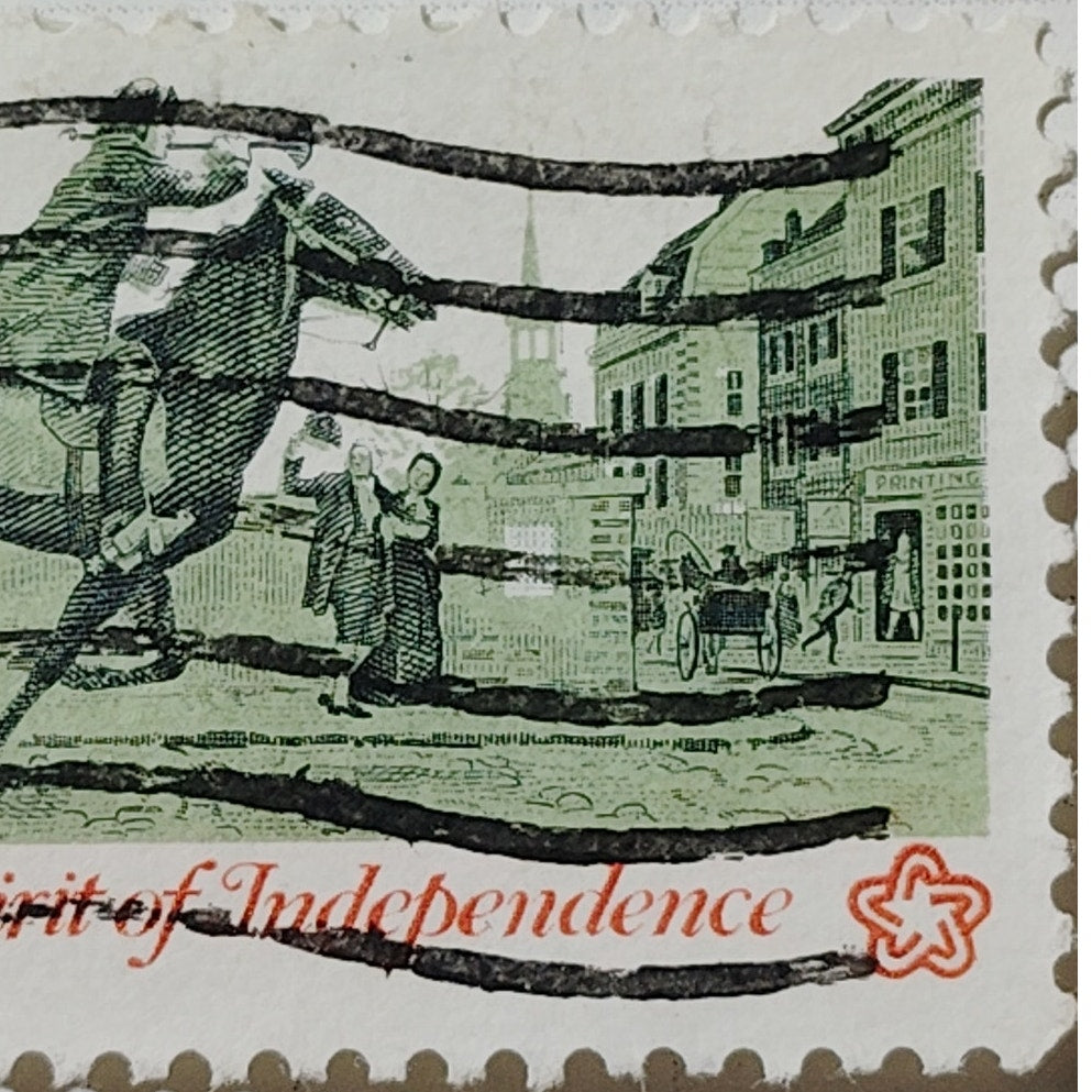 1973 US Postage Stamp Scott #1478 8c Spirit of Independence Post Rider Used