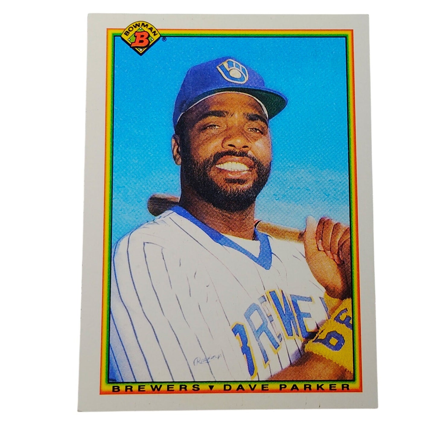 1990 Bowman Dave Parker #398 Milwaukee Brewers Outfielder MLB Baseball Card NM