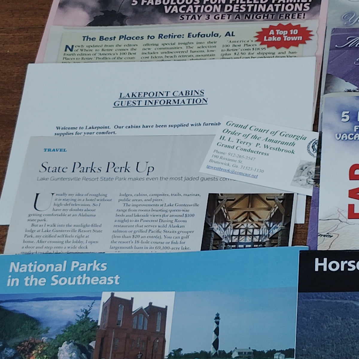 Eufaula 2009 Alabama Travel Ephemera Lot - Brochures & Information