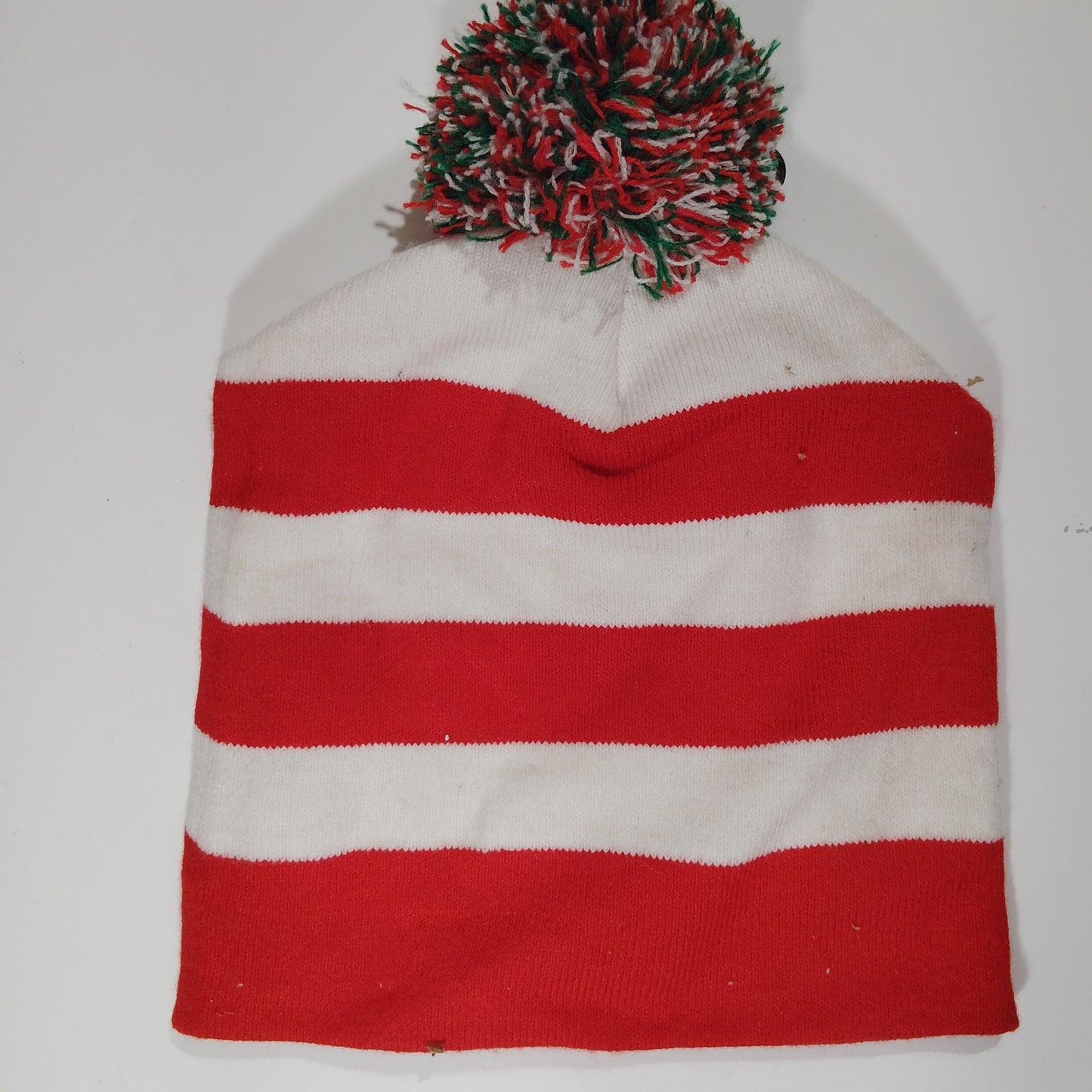 Light Up Holiday Winter Skull Cap Christmas Tree Red Green Pom Beanie Hat LED