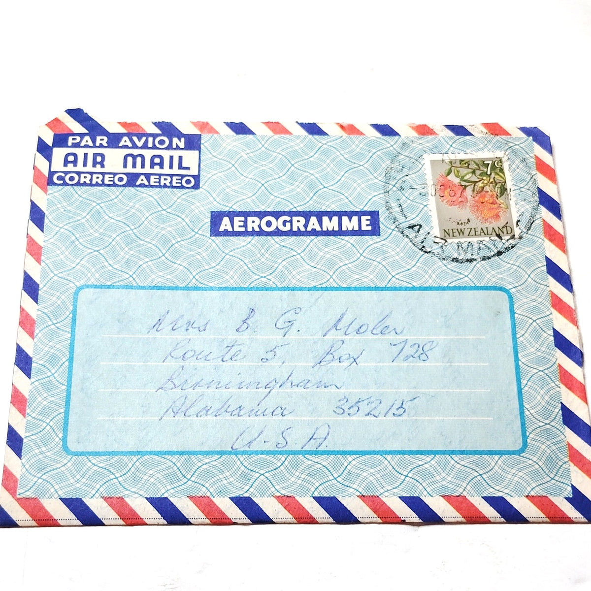 1967 New Zealand Croxley Aerogramme Fox Glacier 7c Stamp Wellington Cancel