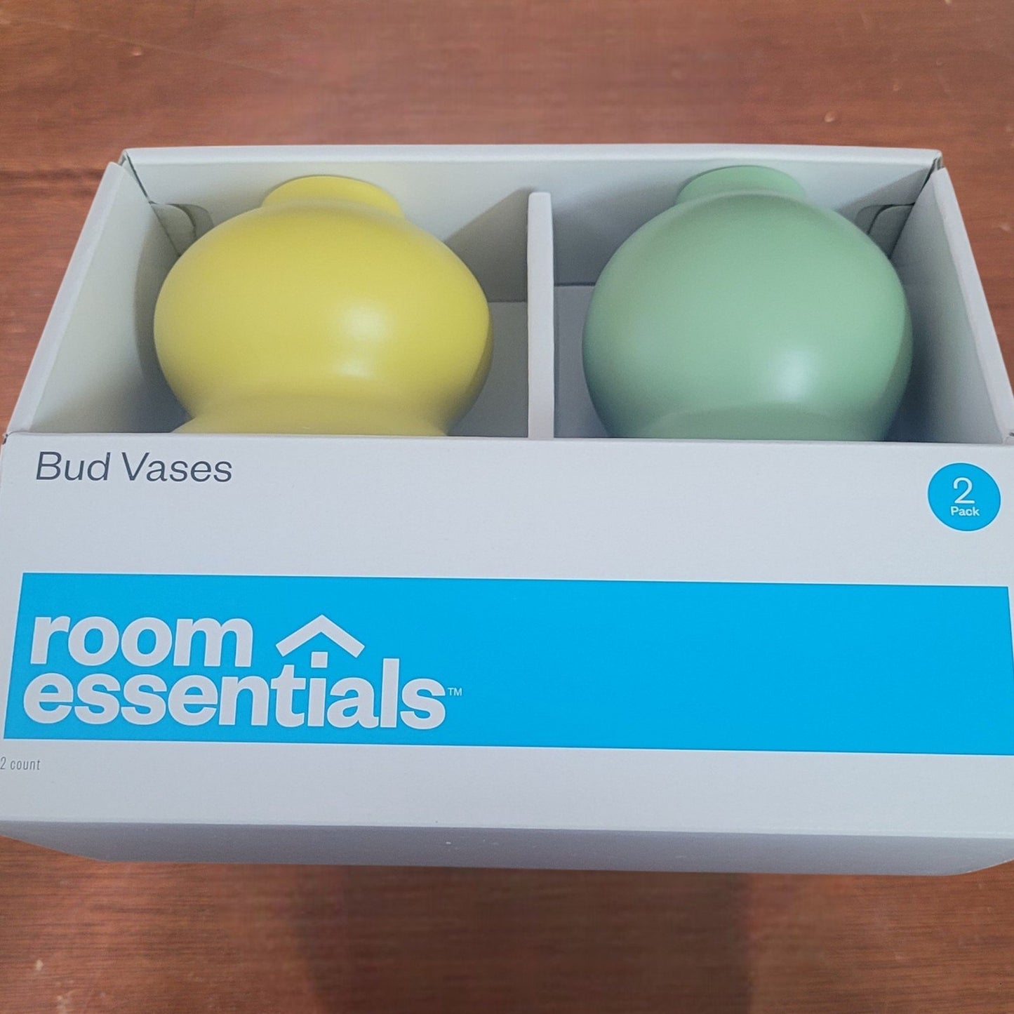 Wholesale 4 x 2pk Bud Vases – Green & Yellow – Sculptural Ceramic – Matte Finish